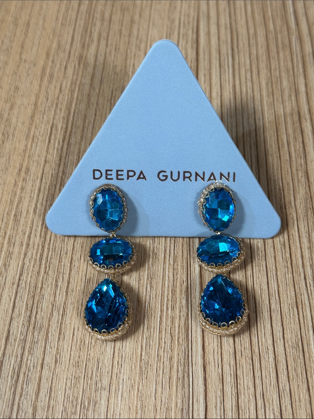 Deepa Gurnani Crystal Drop Earrings